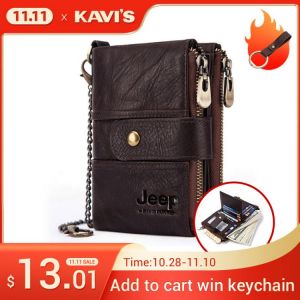 2020 100% Genuine Leather Rfid Wallet Men Crazy Horse Wallets Coin Purse Short Male Money Bag Mini Walet High Quality Boys
