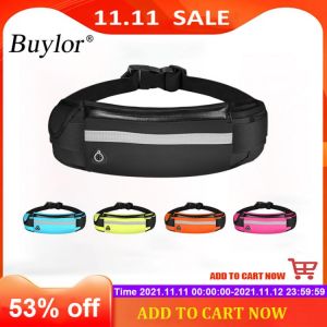 Buylor Sports Waist Bag Men Running Belt Bag Bum Bag Waterproof Fanny Pack Wallet Pouch Belt Portable Phone Holder Gym