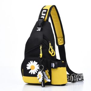 2021 Unisex Women Fashion Chest Bag Female Cartoon Shoulder Bag Travel Sports Crossbody Bag Ladies Floral Waist Pack Bag