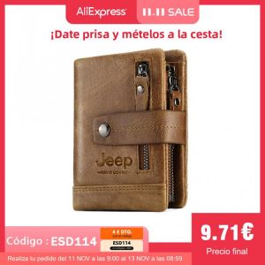 HUMERPAUL Genuine Leather Wallet Fashion Men Coin Purse Small Card Holder PORTFOLIO Portomonee Male Walet for Friend Money Bag
