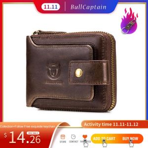 BULLCAPTAIN Brand men's Wallet Genuine Leather Purse Male Rfid Wallet Multifunction Storage Bag Coin Purse Wallet's Card