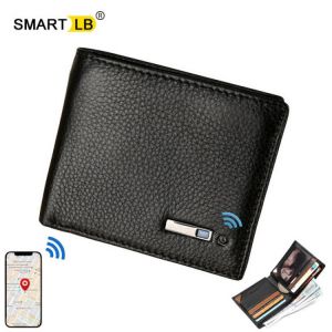 Smart Wallet Tracker Anti-lost Genuine Leather Men wallets Soft Bluetooth-compatible Leather Purse Male Luxury Men's Wallet