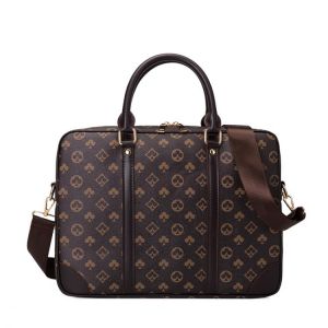 Light Luxury Fashion Printing High-end Leather Men's Briefcase New 2021 Business Messenger Shoulder Bag Designer Handbag