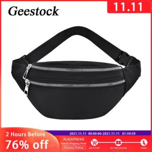 Geestock Fanny Pack Women Fashion Waist Pack Casual Crossbody Chest Bags Unisex Hip Bum Bag Travel Belt Bag Sport Purse Pocket