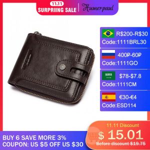Men's Wallet Genuine Leather Purse Male Rfid Short Wallet Multifunction Storage Bag Coin Purse Wallet's Card Bags High Q