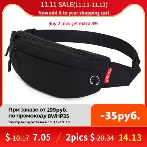 TINYAT Men Waist Bag Pack Purse Casual Large Phone Belt Bag Pouch Women's Canvas Travel Phone Bag Fanny Banana Bag Hip 4 Pock