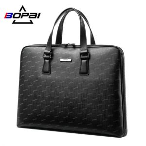 BOPAI Men's Bags Business Large Capacity Designer Briefcases Fashion 15 Inch Laptop Handbags Male Outdoors Casual Travel Tote