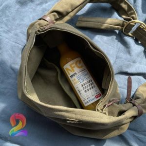 KAPITAL Thick Canvas Backpack Hirata Kazuhiro Large Crossbody Bag Men's Women's KAPITAL Retro Old Fashion Chest Bag