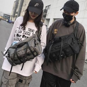Street Trend Chest pack Shoulder Bag Functional Nylon Crossbody Bags Unisex Outdoor Hip hop Bag Fashion Waist packs Phone Pack