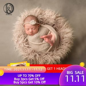 D&J Newborn Photography Props Soft Baby Fur Blankets Faux Fur Background Blankets Cute Infant Kids Fotografia De Baby Fotograf
