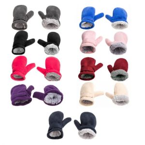 Winter Warm Thicken Baby Gloves Toddler Infant Winter Mittens Lined with Fleece Easy-on Baby Boys Baby Girls Outdoor Mittens