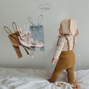 all in one place ילדים ותינוקות 2021 New Children Leggings Cotton Elasticity Pants For Girl And Boy Pp Pants Baby Strap Overalls Cute Newborn Toddler Pants