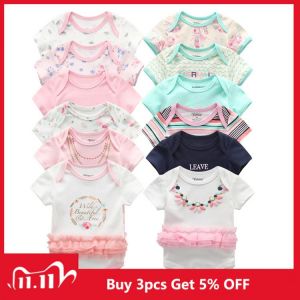 all in one place ילדים ותינוקות 6pcs/lot Baby Bodysuit Fashion body Suits Short Sleeve Newborn Infant Jumpsuit Cartoon kids baby girl clothes