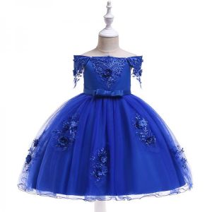 Christmas Kids Dresses For Girls Flower Princess Dress For Girl Wedding Evening Party Gown Children Clothing Halloween Costume