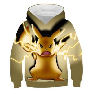 2021 Pokemon Kids Spring  Autumn  New Cute Boy Girl Hoodie 3D Printing Anime Wizard Pikachu Children's Fashion Casual Coat 4-
