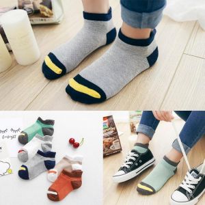 10Pcs/lot Spring Summer children's socks Mesh Cotton Socks for a boy Striped Solid socks for children Girls Kids Sport Socks
