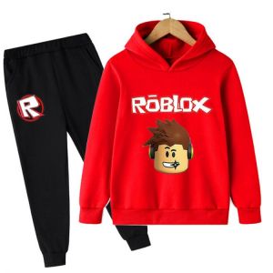Robloxing Children's Hoodie Boy Sweatshirt + Pants Set Youth Children's Autumn Clothes Children's Clothing Set 3-14