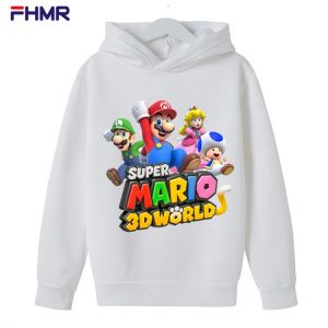 Marios-bros Hoodie  Printing Children's Clothing Autumn Clothing Boys Girls Sweatshirt Kids Favorite Childhood Game Clothing