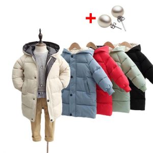 Children's Down Coat Winter Teenage Baby Boys Girls Cotton-padded Parka & Coats Thicken Warm Long Jackets Toddler Kids Ou