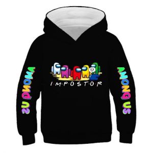 4-14 Years Cartoon Print Baby Boys Among Us Hoodies For Autumn Boys Impostor Long Sleeves Sweatshirt Kids Clothes Cotton Tops