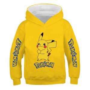 Pokemon Kids Girls Boys Sweatshirts for Winter Spring Children Cotton Tops Fashion Sport Pokemon Pikachu Children Hoodies 2021