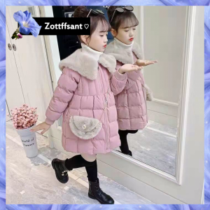 Girls Baby's Down Coat Jacket Outwear 2021 Lovely Thicken Autumn Winter Hooded Keep Warm Zipper Children's Clothing
