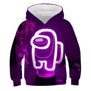 4-14 Years Kids Boys Girls Among Us Impostor Cartoon Hoodies Printed 3D Sweatshirt Autumn Clothes Fashion Children Costume