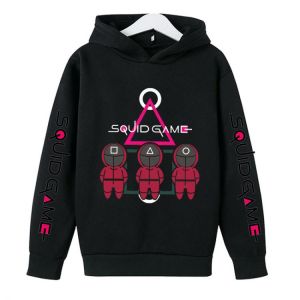 New 2021 Squid Game Costume Clothes Toddler Girls Boys Fashion Cotton Sweatshirts Christmas Hoodies Christmas Gift