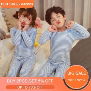 2pcs Boys Girls Pajamas Set Casual Sleepwear for Toddler Kids Children Underwear Pyjamas Boy Girl Clothing Nightwear Seamless