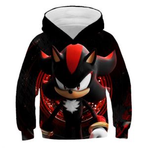 Sonic Hoodie Kids Fashion Pullover Hoodies Casual Long Sleeve Sweatshirt boys and girls Clothes Style Cartoon Sweatshirt Tops