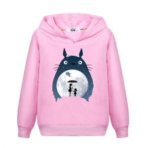 Girl's Totoro Casual Sweatshirt Long Sleeve Fall Winter Hoodie Kids Fashion Cartoon Pullover New Cotton Coat Sudaderas 2021