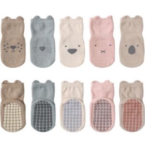 5 Pairs/lot 0-5Y 2021 new autumn and winter children's socks newborn soft cotton non-slip floor socks boys and girls baby Soc
