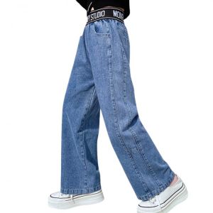 Jeans Girl Letter Pattern Kids Jeans Girls Casual Style Kid Jeans Spring Autumn Children's Clothes 6 8 10 12 14