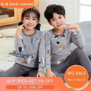 New Cotton Children's Pajamas Sets Winter Baby Girls Boys Clothes Cartoon Kids Sleepwear Long Sleeve Tops Pants Kids Pyjamas 