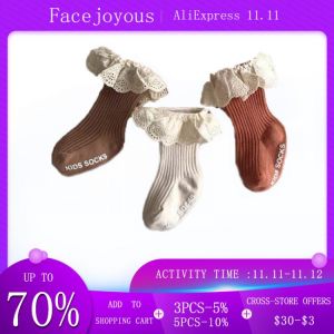 Autumn New Baby Socks Kids Cute Lace Socks Newborn Baby Girl Socks Cotton Princess Girls Non-slip Socks