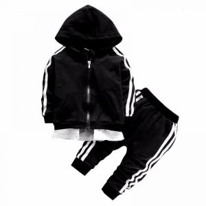 2021 Spring Baby Casual Tracksuit Children Boy Girl Cotton Zipper Jacket Pants 2Pcs/Sets Kids Leisure Sport Suit Infant Clothing
