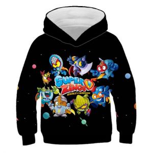 2021 Newest Superzings Serie 7 Hoodies Doctor Volt Sweatshirts Super Zings Kids/Children Boy/Girls Auturn Spring Hooded 4-14T