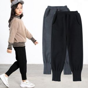 Plus Velvet Girls Carrot Pants Autumn And Winter 2021 New Spring And Autumn Fashion Casual Pants Children Boys Girls Sport Pants
