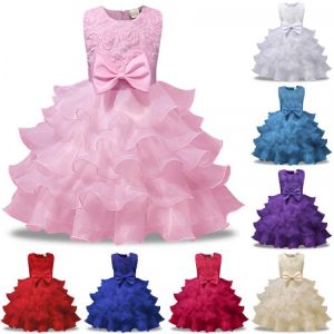 Children's Clothing Girls Bridesmaid Dresses Summer Princess Tulle Party Dress Ball Gown Formal Dress Vestido De Fiesta De Bo