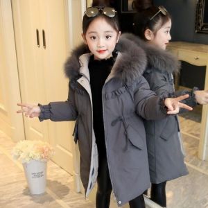 all in one place ילדים ותינוקות Kids Winter Long Jacket For Girls Clothing Teens Boys Clothes Faux Fur Collar Coat Snowsuit Outerwear & Coats Parka Children