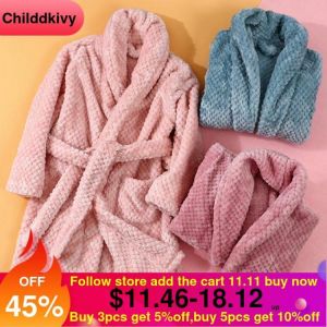4-18 Year Autumn Winter Bathrobe kids sleepwear robe 2020 Children bath robe warm soft pajamas for girl boy Teenage Flannel Robe