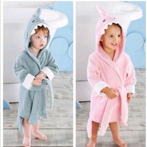 2-6 year Baby Robe Cartoon Hoodies Girl Boys Sleepwear Good Quality Bath Towels Kids Soft Bathrobe Pajamas Children's Clothin