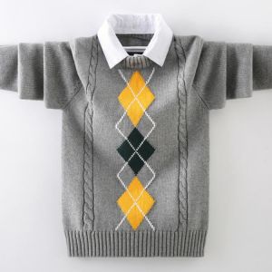 Kids Boys Sweater 2021 Autumn Winter Knitted Cotton Toddler Clothing Kids  Cardigan Sweater For Boys 3-12 Years Outerwear Coat