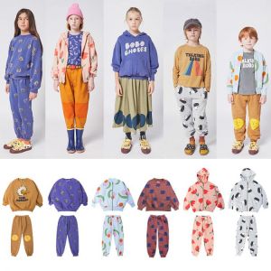 Bobo 2021 Kids Clothing Set Boys Sweaters Autumn Winter Coat for Girls Babi Sweatshirt Child Long Sleeve O-neck Cute Tops Pants