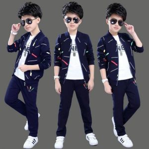 all in one place ילדים ותינוקות Kids Boy Clothes Autumn Winter Set 2021 Children&#x27;s Clothing Boys Sports Sweatshirt 3Pcs Sets Clothes For Boys 4 6 8 10 12 Yea
