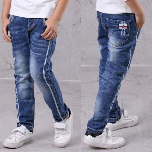 IENENS Kids Boys Jeans  Fashion Clothes  Classic Pants Denim Clothing Children Baby Boy Casual Bowboy Long Trousers  5-13Y