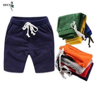 Summer Children Shorts Cotton Solid Elastic Waist Shorts For Boys Girls Fashion Sports Pants Toddler Panties Kids Beach Clothing