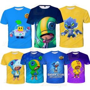 Children Crow Shoot Game 3D Print Tshirt Boys Clothing Browls T Shirt Star Girls Kids Leon Tops 2020 Shirt Boys Girls