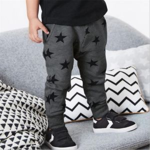 Boys Children Warm Clothing Sweatpants Winter Cotton Cartoon Stars Print Cute Pants for Boys Clothes Baby Kids Boys Trousers