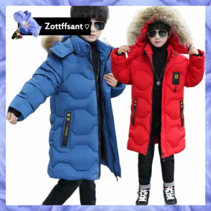 all in one place ילדים ותינוקות Kids Children&#x27;s Winter Jackets Boys Long Jacket For Boy Clothes Faux Fur Collar Coat Snowsuit Outerwear Coat Parka Snow Wear